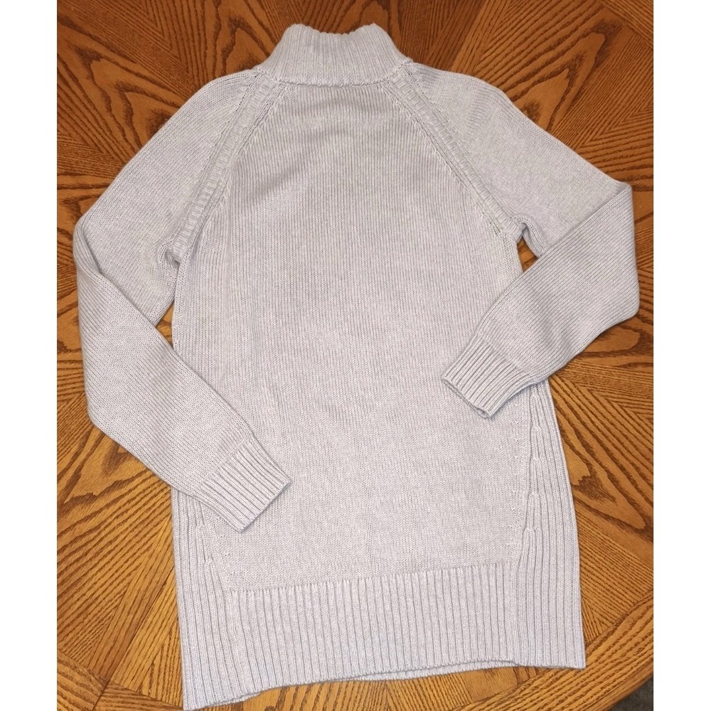 Carlise Cotton Cashmere Quarter Zip Cable Knit Tunic Sweater Small - Picture 2 of 9